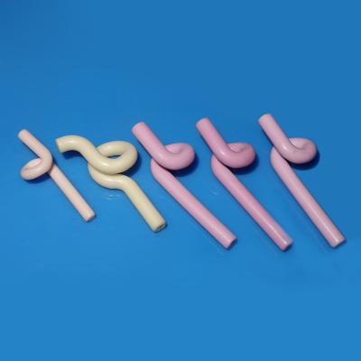 Al2O3 Alumina Ceramic Wire Guides , Ceramic Pigtail For Spinning Machinery
