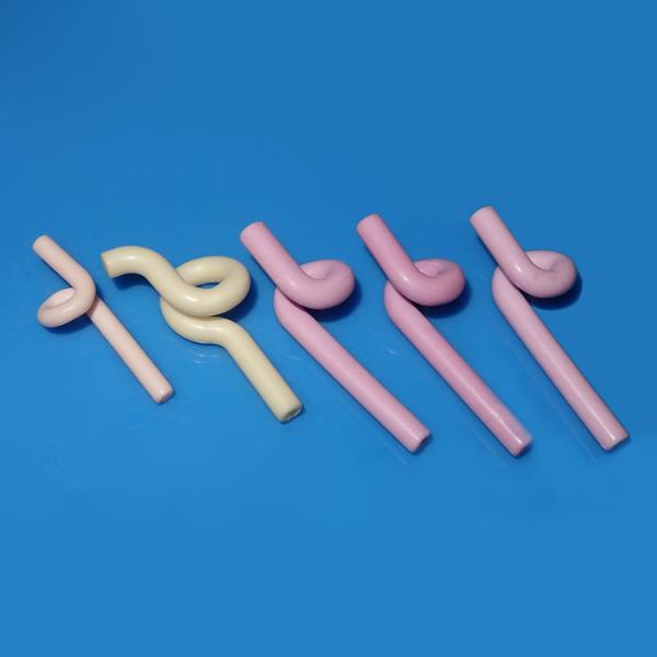 Al2O3 Alumina Ceramic Wire Guides , Ceramic Pigtail For Spinning Machinery