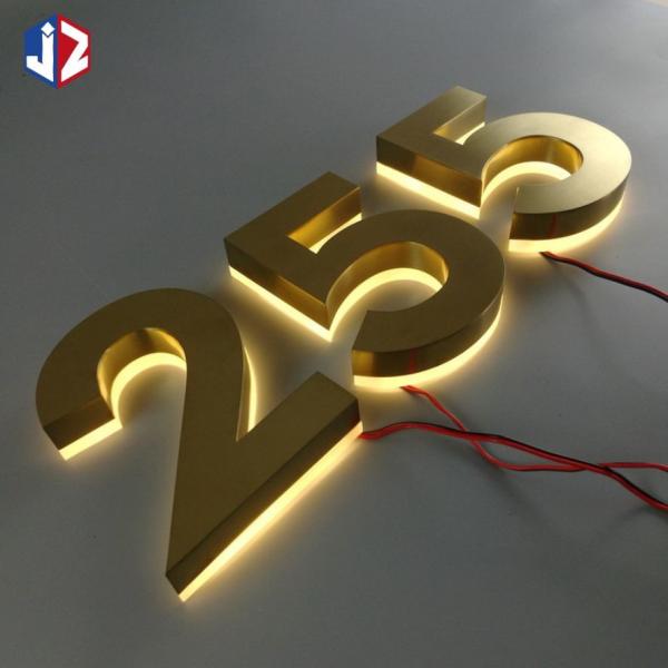 Wall Mounted LED Backlit Sign Board Stainless Steel LED Channel Letters Sign