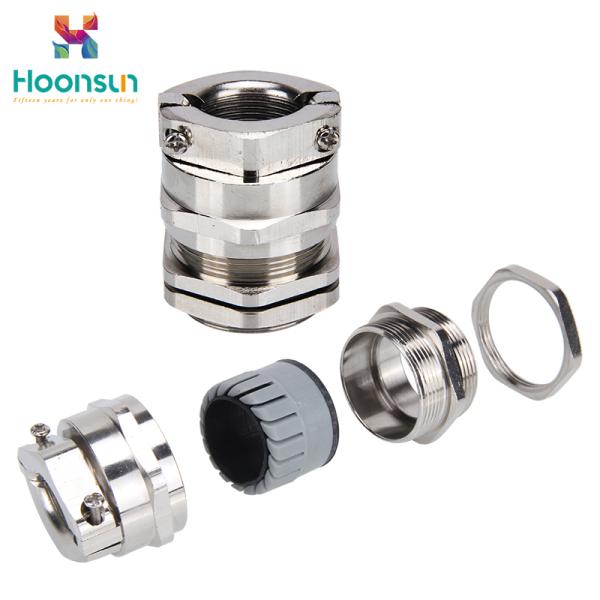 M12 - M72 Double Lock Type Stainless Steel Cable Gland SS304/ SS316L For Prevention