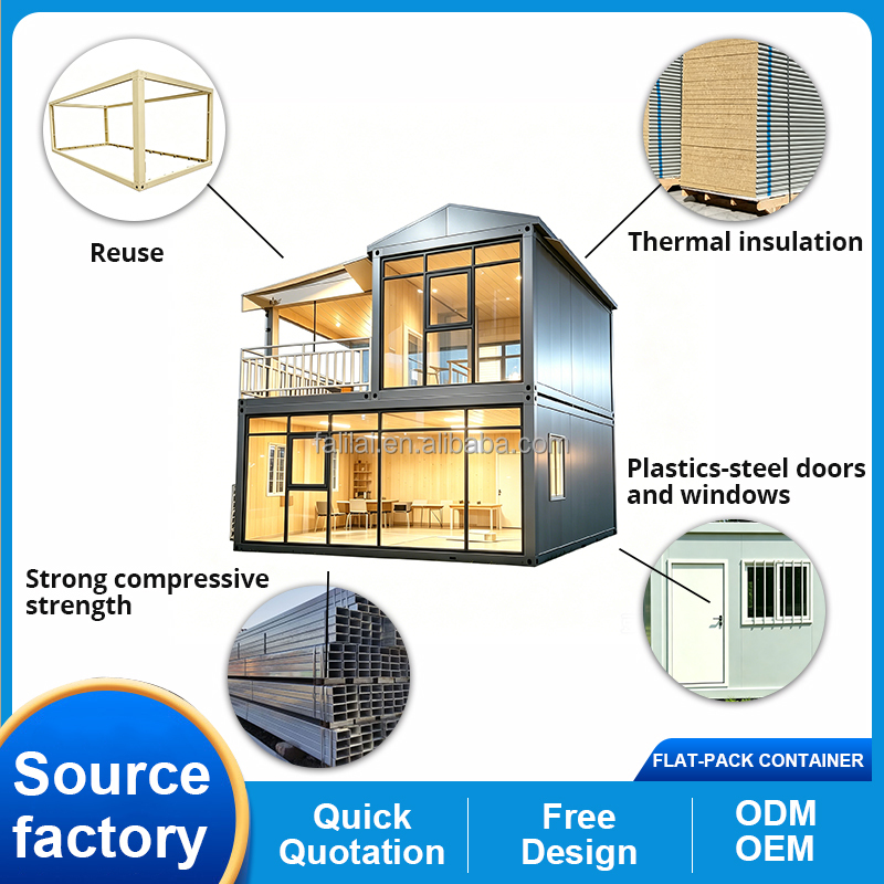 Best Glass Prefab Modern Luxury Villa Flat Pack Container House with Breathable Feature for Hotel & Restaurant Use Ready-to-Sell