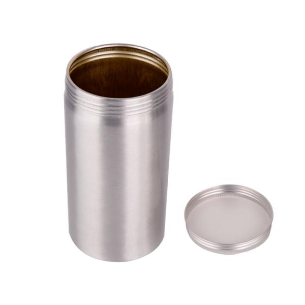 Food Safe 10ml To 300ml Aluminum Canisters Cylinder Coffee Bean Tea Jar Packaging