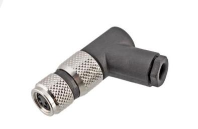 Impermeável M8 Ângulo Feminino Plug-Screw Terminal montado em plástico 3/4pin IP67 para exterior
