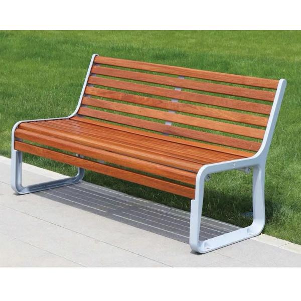 Outdoor Furniture Composite Wood Long Bench Seat Public Park Garden Patio Bench
