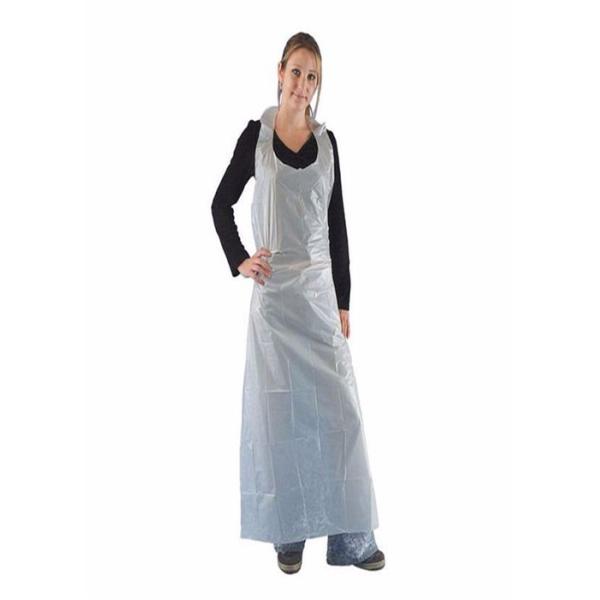 Dirt - Proof Disposable Polyethylene Aprons White Roll Packed Pharmaceutical Use
