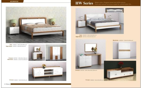 Melamine Finish Home Room Furniture Dresser Particle Board Material With Mirror