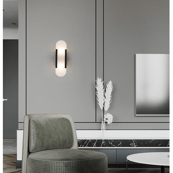 Стены предпосылки ТВ комнаты прожития лампы стены столба лампа крылечка лестницы современной мраморной творческая светлая роскошная