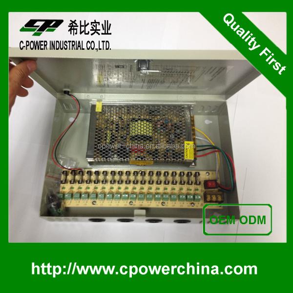 12V 20A DC 18CH Channel Power Supply Box for CCTV Camera Security Surveillance Output
