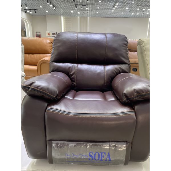 Swivel Rotatable Leather Recliner Sofa Chair-Ergonomic Modern Design for Bedroom Balcony & Study Room