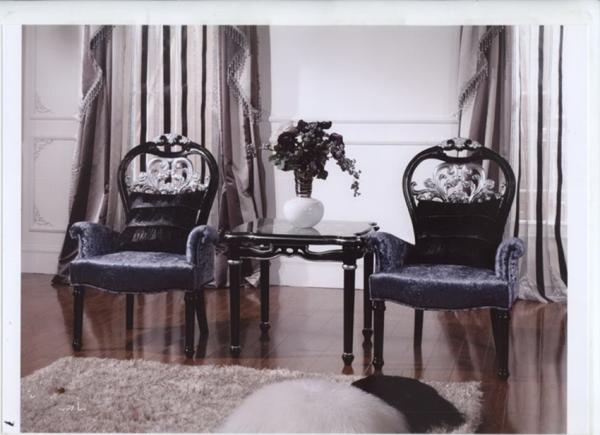 Blue Gold Velvet Modern Classic Leisure Armchair For Noble