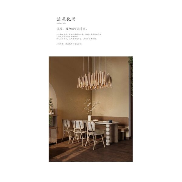 Dining Living Room Farmhouse Kitchen Table Solid Wood Led Pendant Chandelier Lamp Retro Wooden Hanging Chandelier (WH-VP-320)