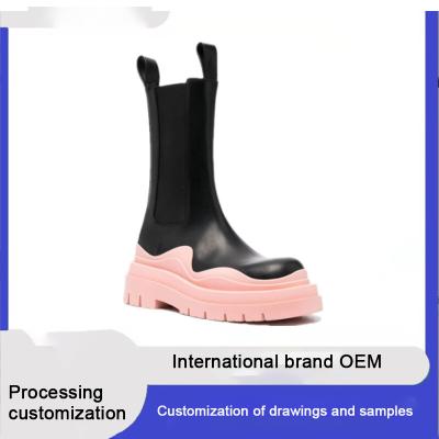 New Trend OEM ODM Custom Logo Chelsea Boots Fashion Luxury Female Waterproof Shoes