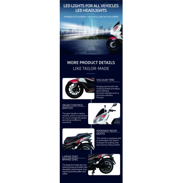 3500W 100km/H Large Adult Commuter Scooter Motorcycle 130kg