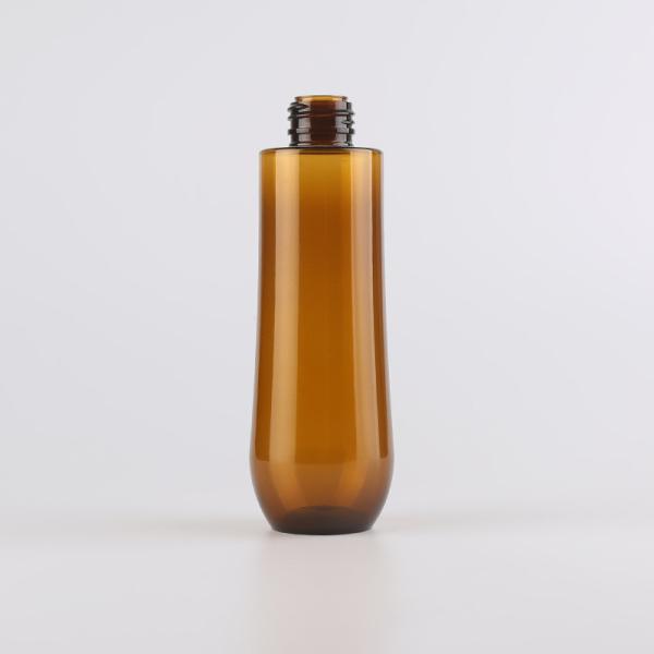 Lotion Bamboo Cosmetic Packaging Bottle Plastic Amber Shampoo Bottle 5.7oz 170ml