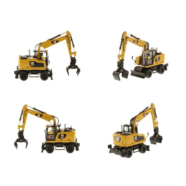 Diecast Masters DM M318F Modèle de pelle sur pneus à l'échelle 1/50 Véhicule de chantier 85508