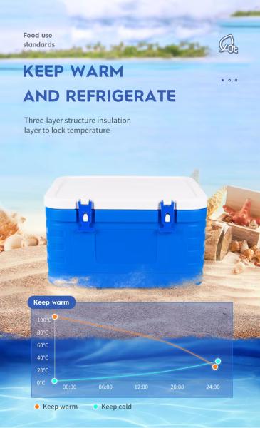 Glacière isotherme portable avec affichage de la température pour le stockage des aliments, le camping, les barbecues et les pique-niques
