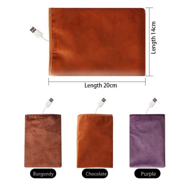 5v Usb Hand Warming Bag Multi Functional Flannel Material 14*20cm