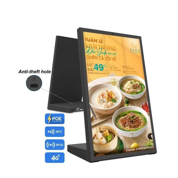 Interactive Touch Screen Digital Menu Board with POS Integration, High-Definition Display, and Multi-Language Support