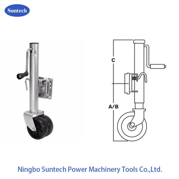 Anti Corrosion Galvanized 1500lbs Two Wheel Trailer Jack