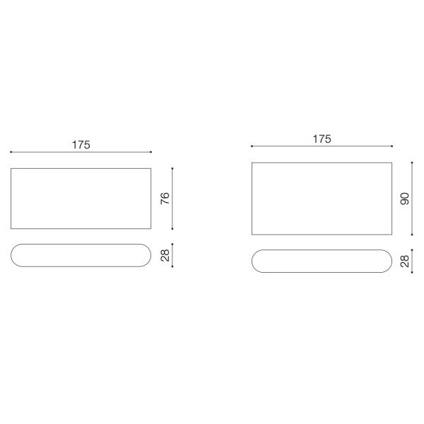 Lámpara de pared exterior de aluminio resistente al agua
