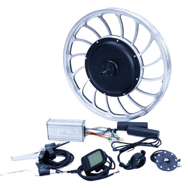 40-45 Km / H Electric Bike Kit Front Wheel Gearless Hub Motor 48 Voltage