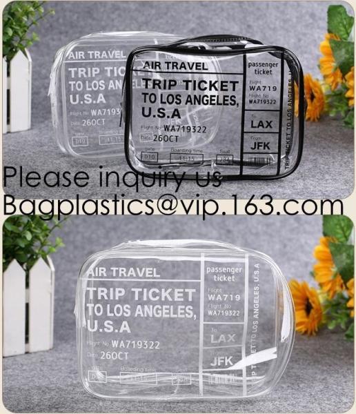 Girls clear PVC hot Cosmetic Bag Travel Cosmetic Makeup Pouch with Zipper and Washable,glitter pvc cosmetic pouch