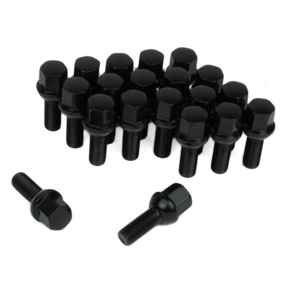 Shank Ball Seat Wheel Lug Bolts 14x1.5 Thread Pitch Fit Audi / BMW / Mercedes