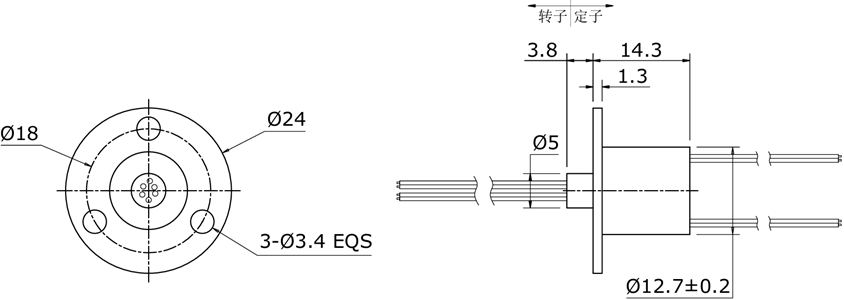 Compact Customized Capsule Slip Rings For Robotics / Mechanical