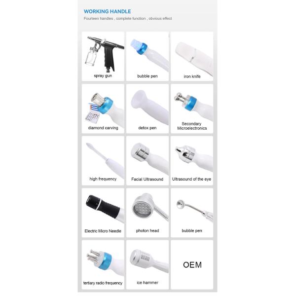 Многофункциональное оборудование для очистки лица с аквапилированием, кислородным струем Hydra Hydro Dermabrasion с анализатором кожи