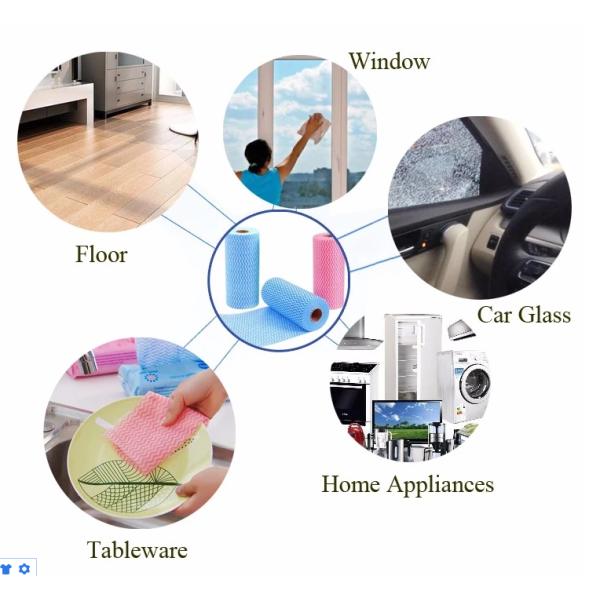 Bamboo Fiber 80GSM 28x28cm Disposable Cleaning Cloth