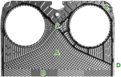 Vicarb V60 NBR material Plate heat exchanger gasket Lube Oil Cooler