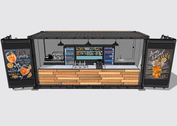 Topshaw 15FT 20FT 10FT Readymade Mobile Kitchen Container Restaurant Shipping Container Bar