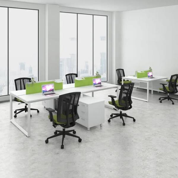 Стол рабочего места ПК таблицы 1600мм штата офиса белого пути 4 деревянный с доской МДФ