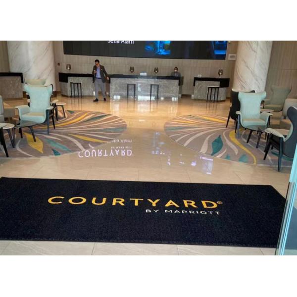 Custom Logo Entrance Scraper Wiper Mat Large Size Hotel Lobby