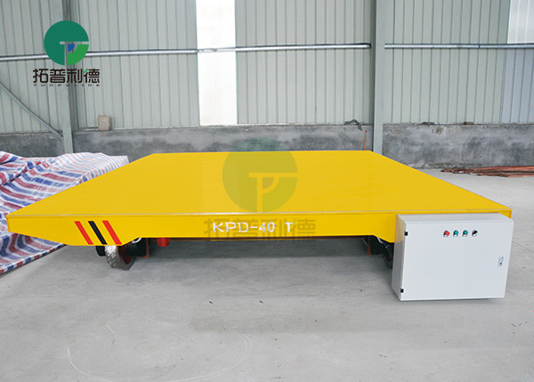 40 Ton Shipyard Rail Guided Electric Platform Truck For Material Handling