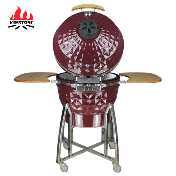 KIMSTONE Hot Sale Komodo Diamond 24 Inch Parrilla Para Barbacoas Outdoor Bbq Ceramic burner Pizza Oven Kamado Charcoal Bbq Grill