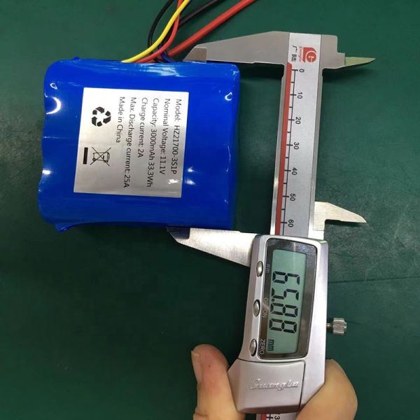 OEM 21700 3s1p 11.1V 3000mAh 25A High Discharge Rate Lithium Battery Pack for RC Toys