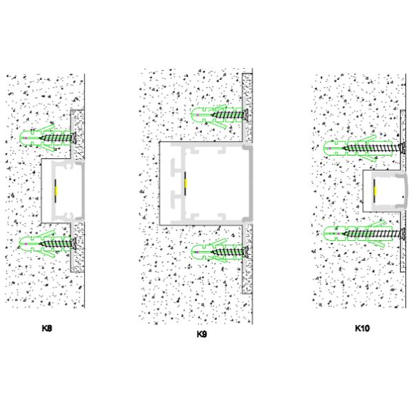 Алюминиевая стена приведенная Trimless гипса профиля штукатурит в костюме приведенном канала прокладки для прокладки 15mm