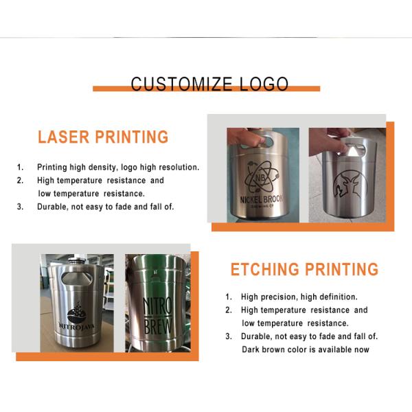 Вакуум нержавеющей стали изолировал Growlers, стену черного Growler винта 2L верхнего двойную