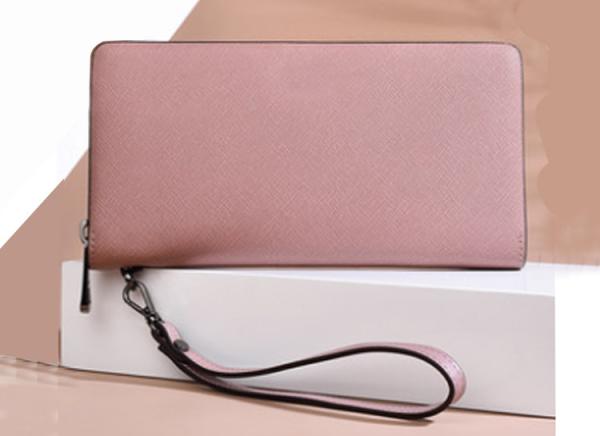 Purse lady Custom logo leather long handbag 2019 stylish simple zipper multi-functional handbag wallet