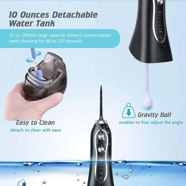 A água Flosser de Electric promoveu 300ml portátil sem corda