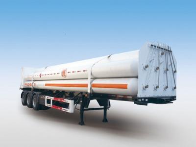 9 Tubes 3 Axles Lh2 Tube Skid LPG Semi Trailers For 21000L CNG