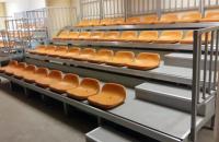 Teatro retrátil do Gym interno que assenta a altura estirada a frio da fileira de 280mm