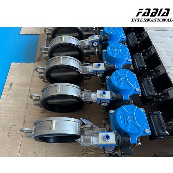 2 polegadas de aço inoxidável pneumático Wafer Tipo de válvula borboleta Compacto Design leve