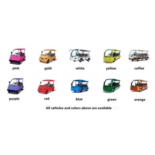 Battery Operated 4 Wheel Utility Cart With 4 Seats / Electric Sightseeing Vehicle