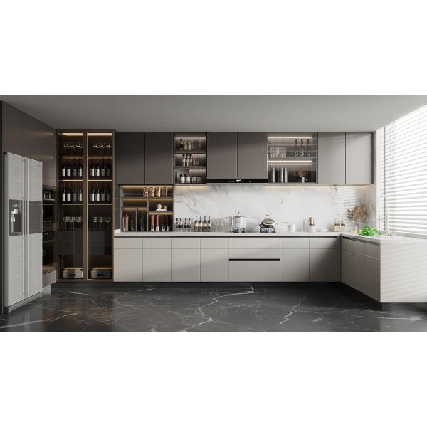 Modern Kitchen Melamine Cabinets Customized Cabinetry Sets Hotel Renovations