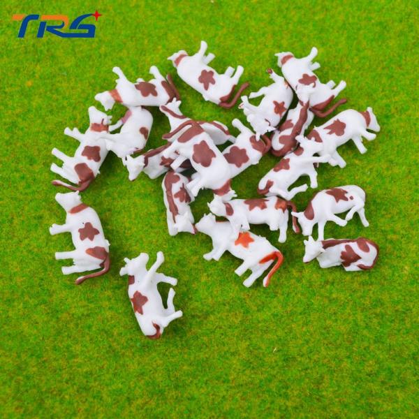 1:87 scale ABS plastic Model painted cow for model building 20mm