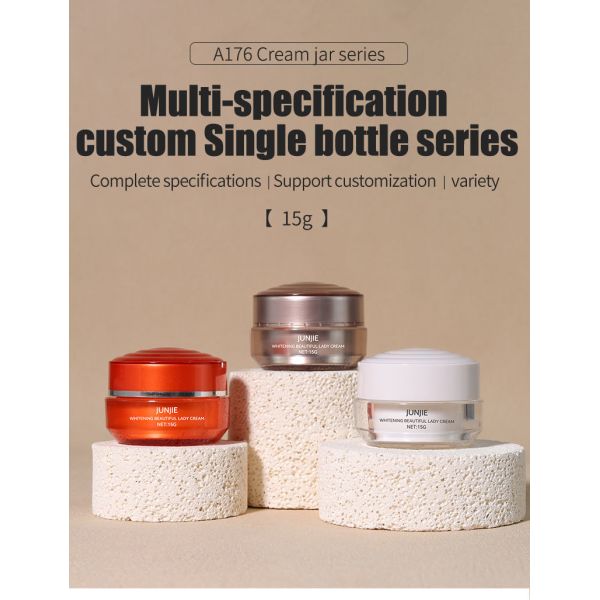 Vintage 15g Round Eye Cream Container Jar For Face Lotion Cream Double-wall Acrylic Cosmetic Cream Jars