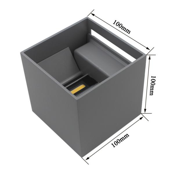 Indoor Wall Mounted LED Lamps 100*100*50mm 0.006KW AC 85-265V