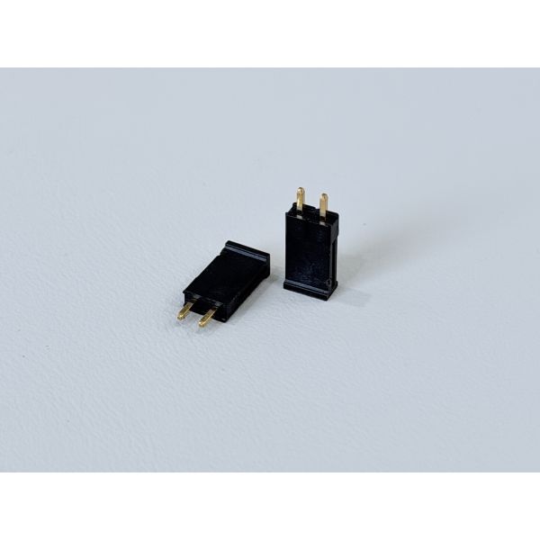 2.54mm Pitch 1×2 Single-Row Pin Header Connector, Through-Hole PCB Electronic Connector, Gold-Plated Terminals for Signal & Power Transmission